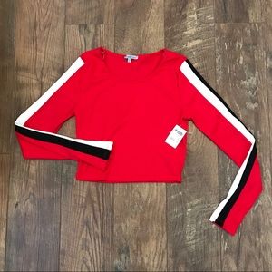 Red Racer Crop Top